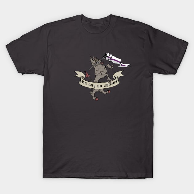 Demi Flag - Do Crimes T-Shirt by Christa Scribbles